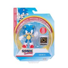 Boneco Articulado Sonic 9cm e Caixa de Itens Anel Sunny 4224