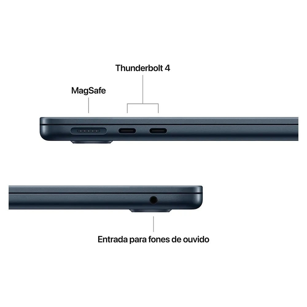 MacBook Air 13" Apple M4 (16GB RAM 256GB SSD) - Meia-noite