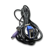 Cabo KVM USB + PS/2 + 2x VGA 6 Metros