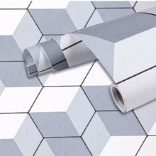 Papel de Parede Adesivo PVC Estampa Tela Geométrica - 5 Metros