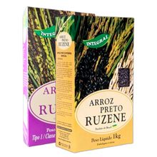 Kit 2 Arroz Preto Ruzene: Piagui, Integral