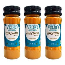 Kit 3X: Cúrcuma em Pó Orgânica Mano Velho 60g
