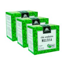 Kit 3X: Chá de Melissa Orgânico Kampo de Ervas 10 sachês