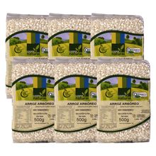 Kit 6X: Arroz Arbóreo Polido Orgânico Coopernatural 500g