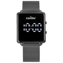 Relógio Condor Feminino Ref: Comd1202ajs/4f Led Mesh Grafite
