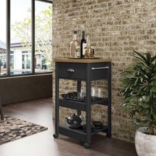 Carrinho Auxiliar Estética Ditália Ba-130 Cor:preto Preto