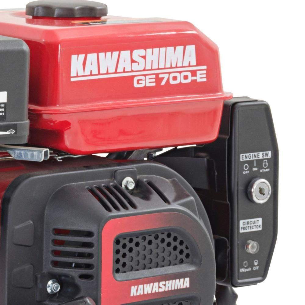 Motor Estacionário Potente Kawashima Ge-700-e 212cc 7hp 4 Tempos À Combustão Sem Embreagem Com Partida Elétrica Para Rabeta De Barco