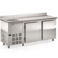 Balcão De Encosto Com 2 Portas E 1 Pia Lado Direito Gbfe200ce Gelopar Balcão 556 Litros Inox 220v