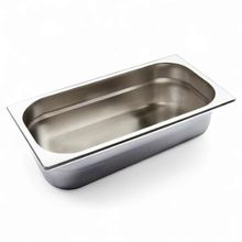 Cuba Gastronômica Inox Gn 1/3 65mm Sem Alça Prateada
