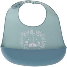 Babador Cata Migalha Silicone Impermeável Azul