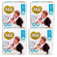 Fralda Descartável Mili Love&care Tamanho Xxg 4 Pacotes C/20