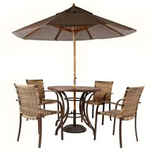 Combo 4 Cadeiras Fibra  E Mesa  E  Marrom