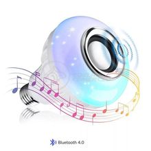 Lâmpada Led 12W E27 Rgb Colorida Com Caixa De Som