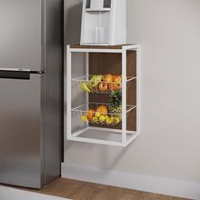 Fruteira Vertical Maná Imbuia/branco - Cor: Marrom