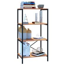 Estante Livreiro Baixa Multiuso 60cm 4 Prateleiras Padova Demolição-preto - Artefamol