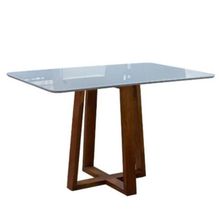 Mesa De Jantar Moderna C- Vidro - Pedro-1,6x0,8m - Art Salas