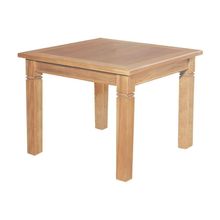 Mesa De Jantar Quadrada Rústica 80Cm Estela Pés Diamante - Natural - Bege