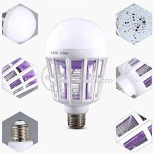 Lâmpada Luz Led Branco 15W Atrai Choque Mosquito Insetos