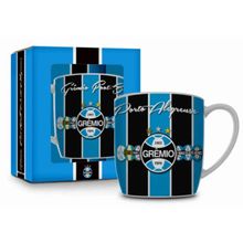 Caneca Porcelana Premium BrasFoot Grêmio 05 360 ML Urban Licenciada Branco