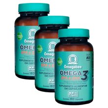 Kit 3X: Ômega 3 Ômegabee MN Food 60 Cápsulas