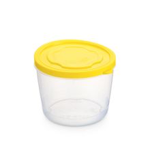 Pote Redondo Com Tampa Plástico 15,2x11,2cm Empilhável 1,5L
