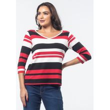 Blusa Pau a Pique Manga 3/4 Listrada Preto