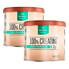 2x Creatina Monohidratada Creatine 100% 300g - Nutrify Sabor Neutro