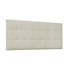 Cabeceira Painel Verona Para Cama Box King 195 cm Corino Bege - D'Rossi