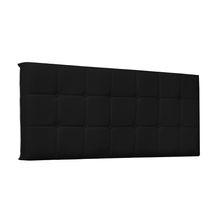 Cabeceira Painel Verona Para Cama Box King 195 cm Corino Preto - D'Rossi