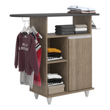 Tábua de Passar Com Balcão 01 Porta Lis Castanho 107 Cm - D'Rossi