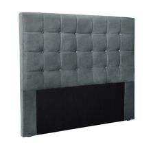 Cabeceira Cama Box Casal 140 cm Verona Veludo Cinza S04 - D'Rossi
