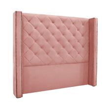 Cabeceira Cama Box Queen 160 cm Vicenza Veludo Rosa S04 - D'Rossi