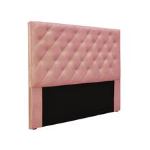 Cabeceira Cama Box Casal 140 cm Tania Veludo Rosa S04 - D'Rossi
