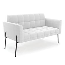 Sofá Namoradeira 2 Lugares Pé Ferro Pto Elisa Bouclê Off White D03 - D'Rossi