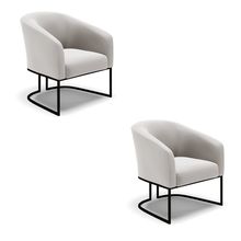 Cadeira Sala de Jantar Base Industrial Preto kit 2 Stella Veludo D03 - D'Rossi