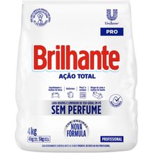 Brilhante Em Pó Sem Perfume Limpeza Total Pro Pacote 4Kg