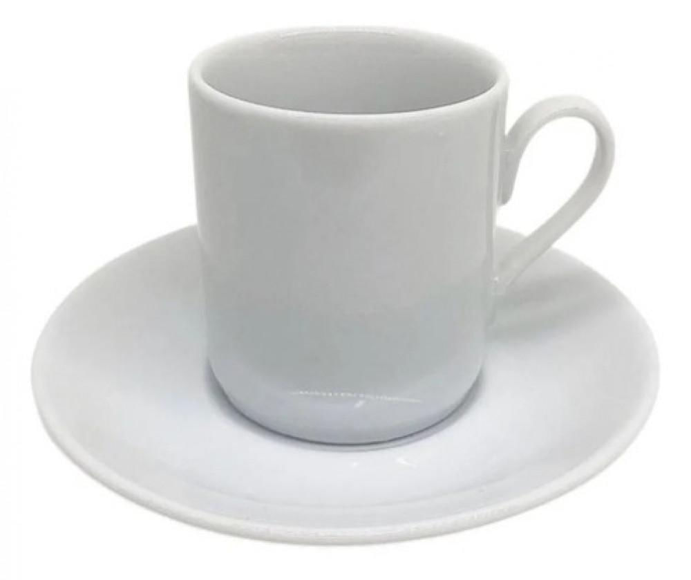 Jogo de Xícara De Café Porcelana Explosão Com Pires 8 Peças