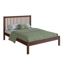 Cama De Casal Lucy De Madeira Maciça Com Lastro Walnut