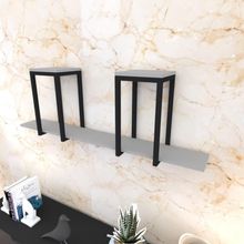 Prateleira Industrial Suspensa Estante Parede Nicho Cinza Cozinha Escritorio Sala Quarto Infantil