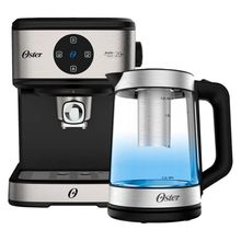 Kit Espresso Oste -Cafeteira Double E Chaleira Tea 1,8L 220V