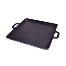 Bifeteira De Ferro Fundido Lisa Quadrada Alça Ferro 30X30Cm
