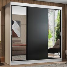 Guarda-roupa Casal Reno 3 Portas de Correr Espelhos Madesa