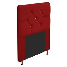 Cabeceira Solteiro 90 Cm Para Cama Box Suede Vermelho