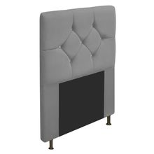 Cabeceira Solteiro 90 Cm Cama Box Corano Cinza