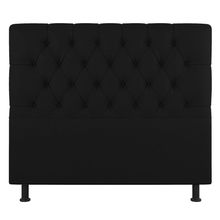 Cabeceira Cama Box Solteiro Nice 90cm Sintético Preto - Abmaza
