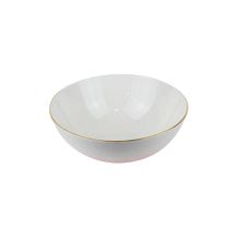 Tigela Gaia Rosa C/ Borda Dourada 17,5x7,5cm We Make