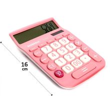 Calculadora de Mesa 12 Dígitos Rosa - Tudo em Caixa