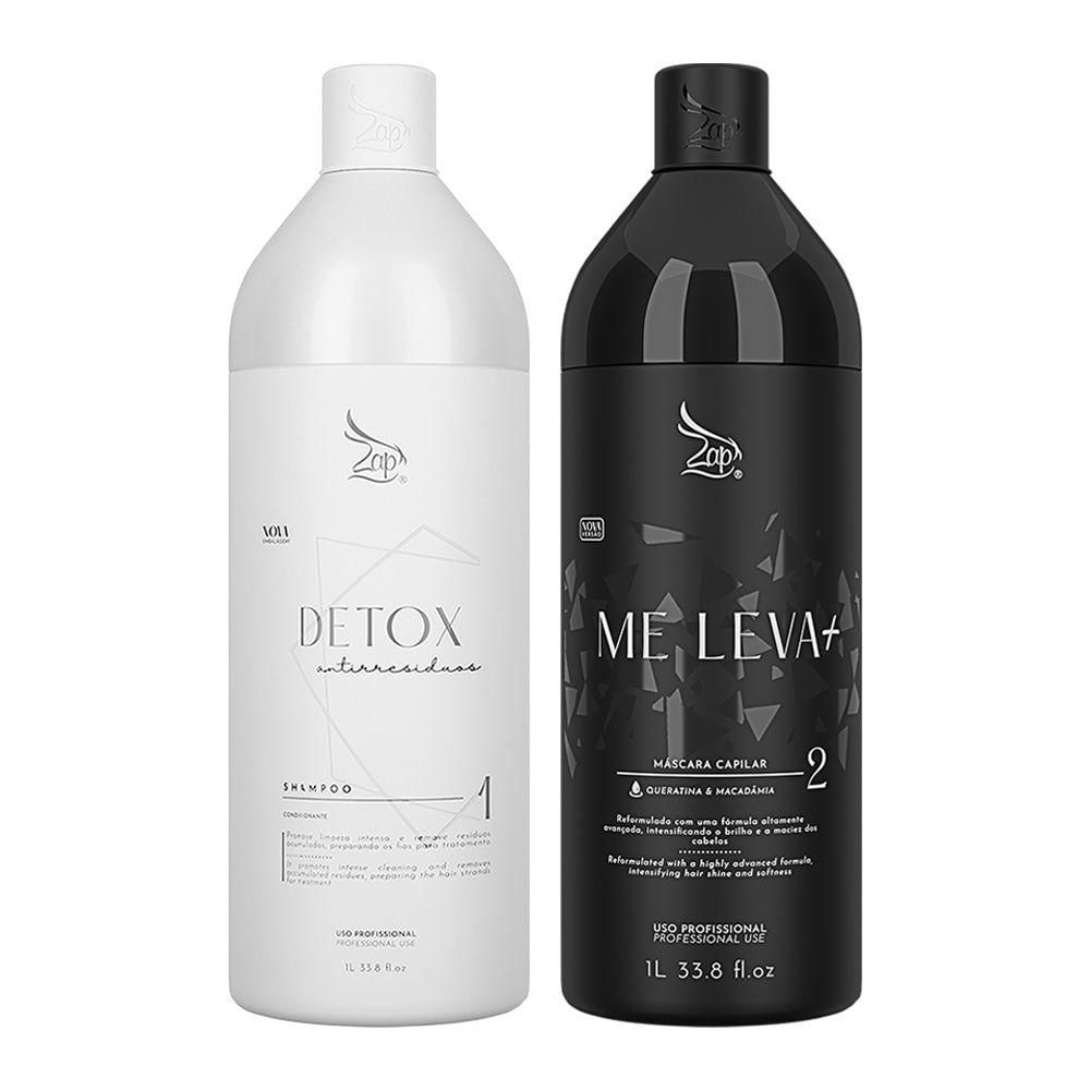Kit Progressiva Me Leva + Shampoo Detox Anti Resíduos
