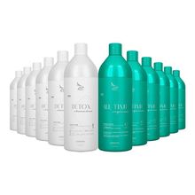 Kit 6 Escovas Progressivas All Time Orgânica + 6 Shampoos Detox 1 Litro