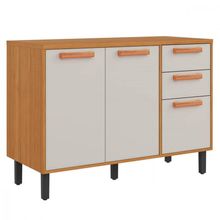 Balcão Itatiaia Nápoles 3 Portas 2 Gavetas Cinamomo-offwhi